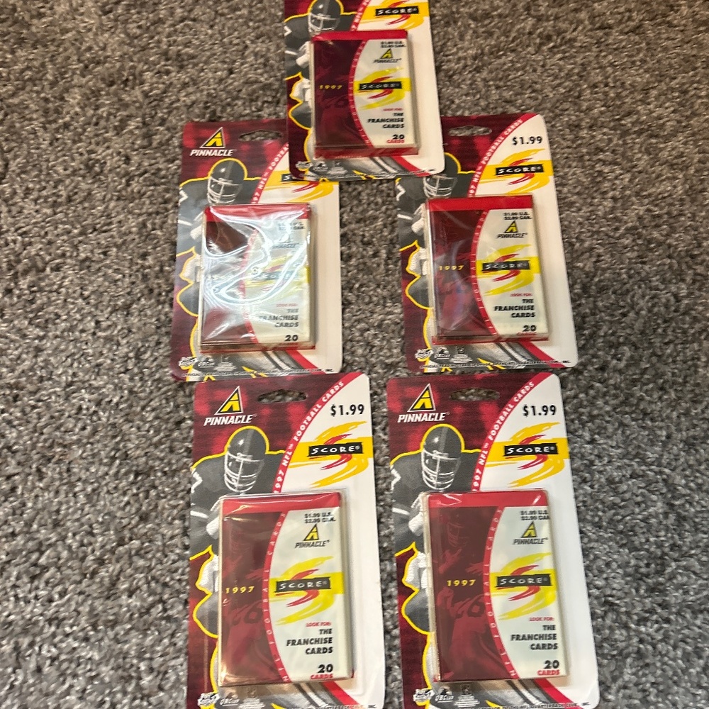 1997 pinnacle score football packs